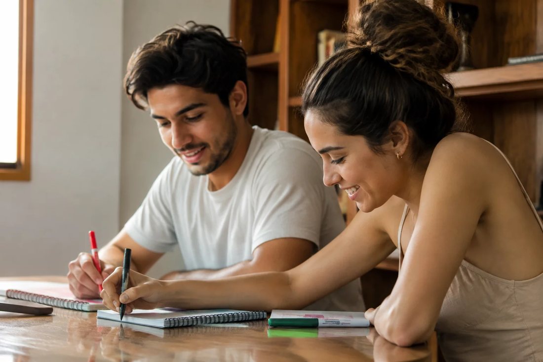 Colegas de trabalho de pé no corredor, conversando entre duas reuniões